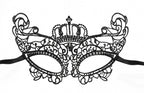 verkleedmasker Masquerade kroon dames zwart one size