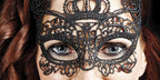 verkleedmasker Masquerade kroon dames zwart one size