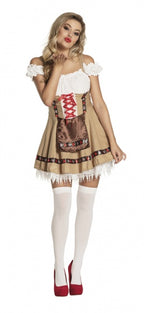 verkleedpak Alpine Maid dames bruin maat 36/38