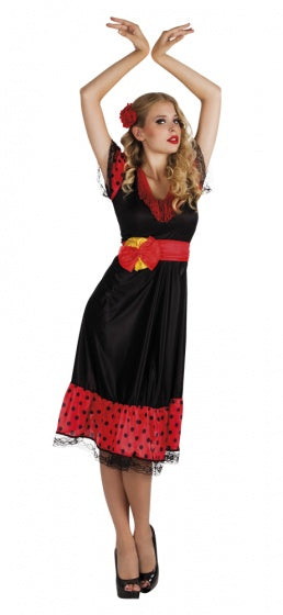 verkleedpak Flamenco dames zwart maat 40/42