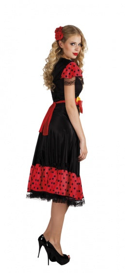 verkleedpak Flamenco dames zwart maat 40/42
