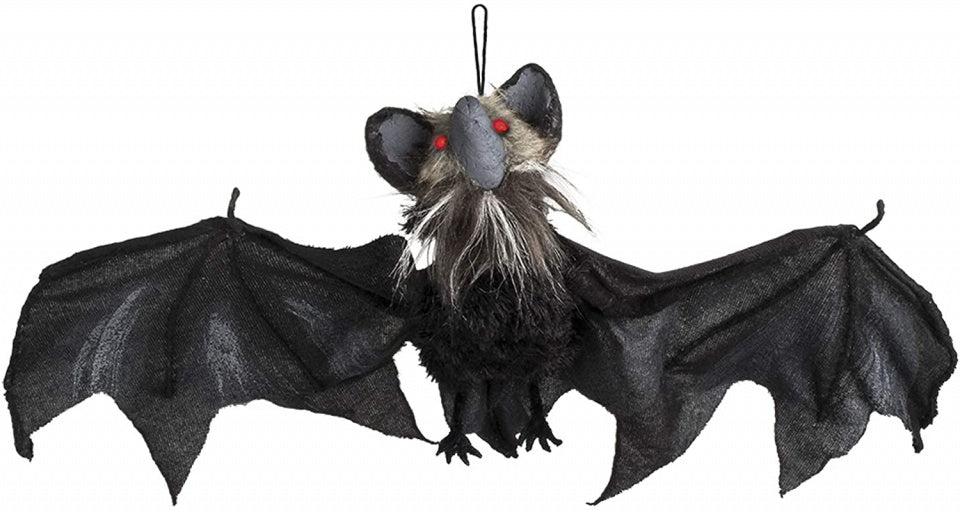 decoratie Halloween Vleermuis 80 cm polyester zwart