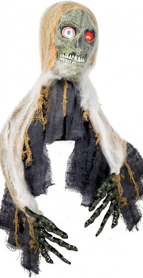 decoratie Halloween Zombie 55 cm polyester grijs