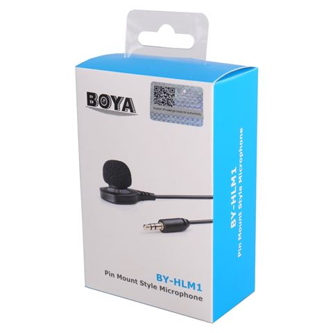 Boya Draagbare Pin Microfoon BY-HLM1 voor DSLR en Camcorders