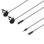 Boya Duo Clip-on Lavalier Microfoon BY-M2D voor iOS