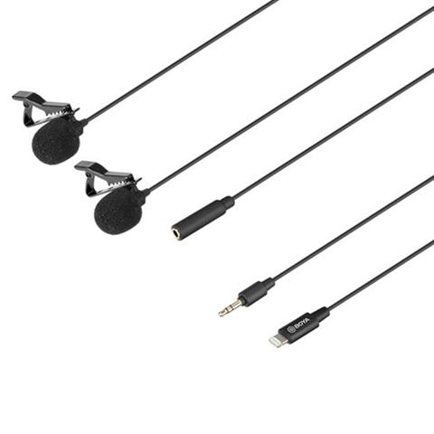 Boya Duo Clip-on Lavalier Microfoon BY-M2D voor iOS