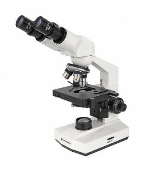 Bresser erudit basic bino microscoop 40x-400x – binoculair, led verlichting, smartphone adapter koffer – voor school hobby