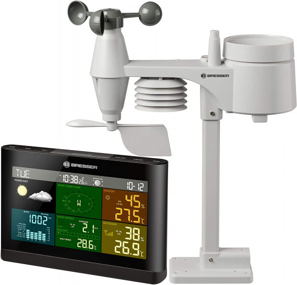weerstation Comfort 5-in-1 20,2 cm zwart 3-delig