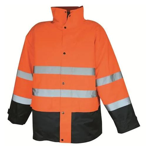 werkjas katoen oranje/zwart maat XXL