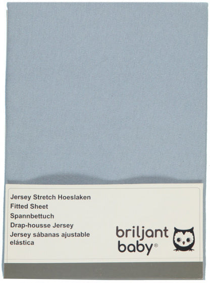 hoeslaken ledikant 120 x 60 cm katoen blauwgrijs