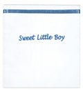 laken Sweet Little Boy 75x100 cm katoen wit/blauw