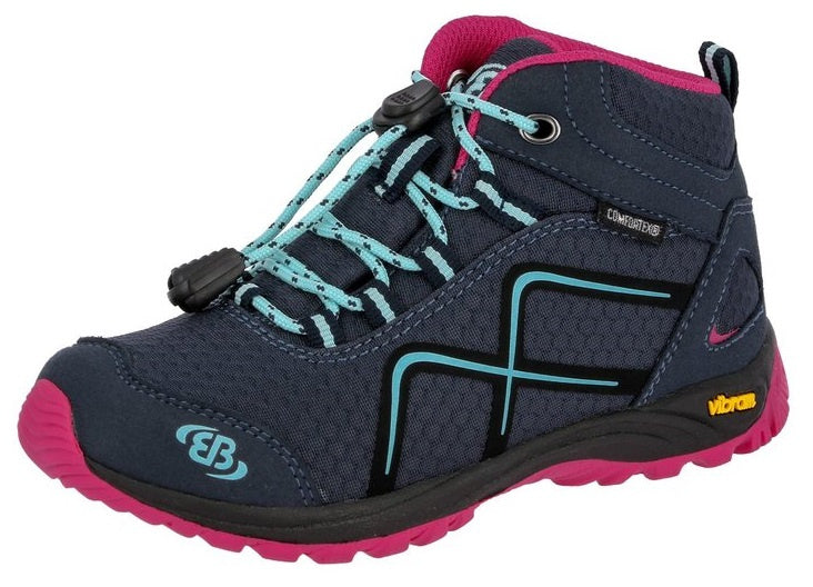 wandelschoen Guide High nylon navy/roze/turquoise mt 34