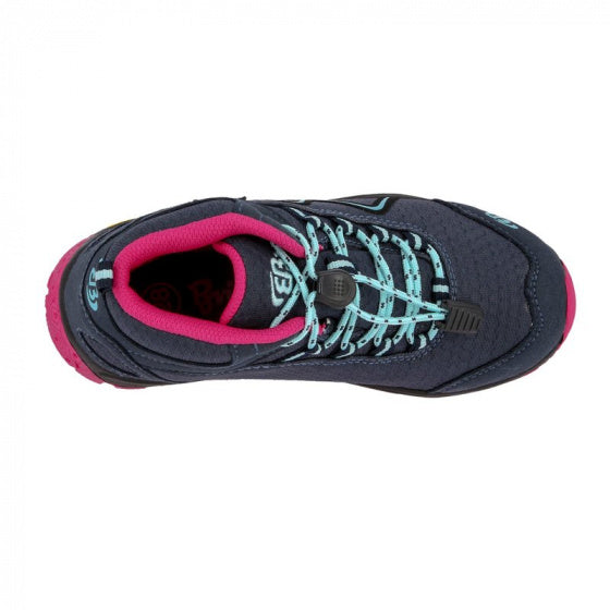 wandelschoen Guide High nylon navy/roze/turquoise mt 34