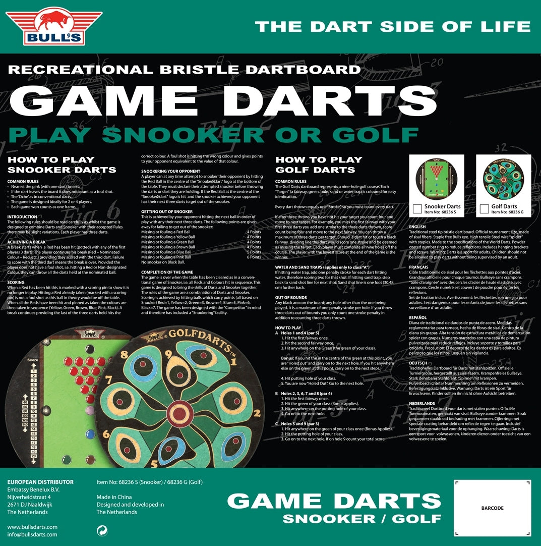 Bull's Game Dartboard Golf