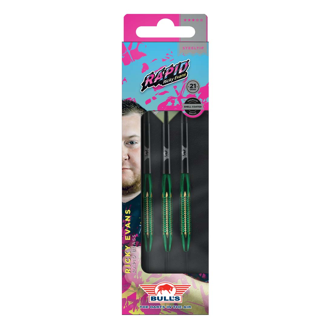 Bull's Ricky Evans Shell Coated Green 21 gram Steeltip