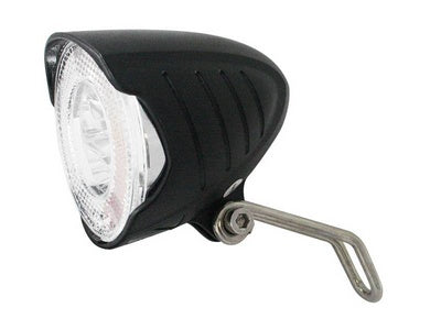 qt cycle tech koplamp led naafdynamo aan/uit met standlicht op kaart