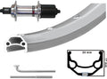 Kgs Achterwiel 28 inch (622) zac/rodi 19 zilver cassette 8/9 speed uitval