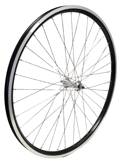 Kgs voorwiel 28 inch (622) stratos zwart/zilver vaste as