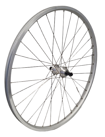 Kgs achterwiel 26" (559) freewheel uitval velg zilver