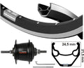 Kgs Achterwiel 28 inch zac 2000 zwart zilver nexus 7 rollerbrake