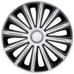 Car plus wieldoppen alaska 14 inch abs zilver zwart set van 4