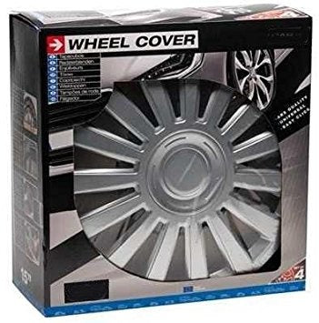 Car plus wieldoppen california 16 inch abs zilver set van 4