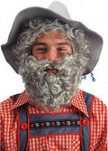 baard heren 18 cm synthetisch grijs one-size