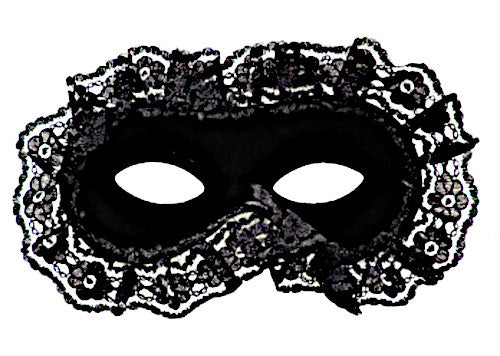 gezichtsmasker suède/textiel zwart