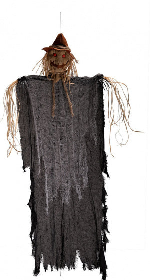 hangdecoratie Scarecrow 130 cm polyester grijs