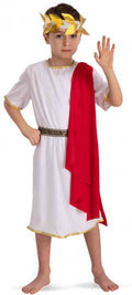 kostuum romein jongens polyester rood mt 128