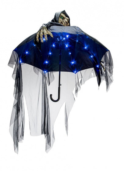 paraplu Zombie led latex/polyester zwart