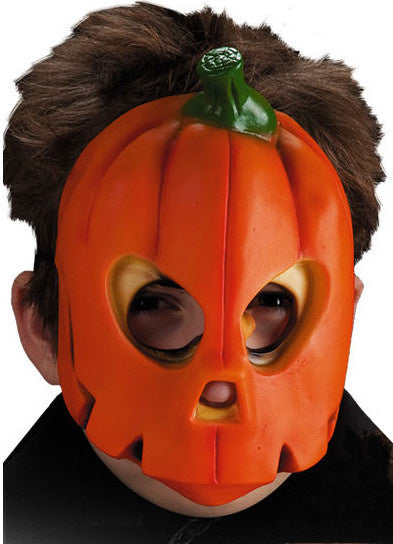 pompoenmasker junior PVC oranje/geel one-size