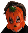 pompoenmasker junior PVC oranje/groen one-size