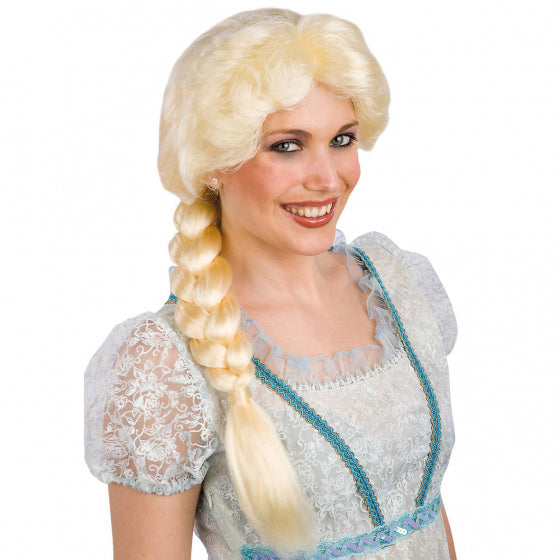 pruik Ijsprinses dames lang polyester blond