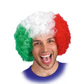pruik Italië synthetisch groen/rood one-size