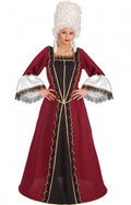 verkleedjurk lang Brigitta dames rood mt M