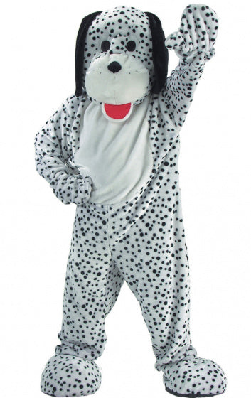 verkleedkostuum Dalmatiër wit/zwart one-size