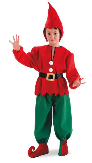 verkleedkostuum elf junior canvas rood mt 122