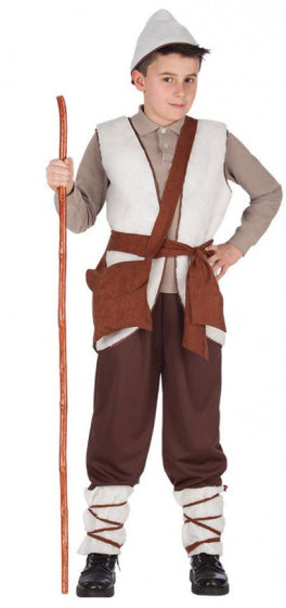 verkleedkostuum schaapsherder junior bruin mt 122