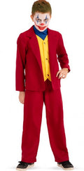 verkleedpak clown junior canvas rood maat 128