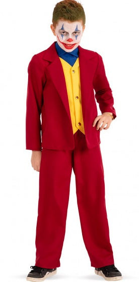 verkleedpak clown junior canvas rood maat 128