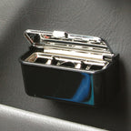 Carpoint auto-asbak met deksel 9x5cm - zwart chroom