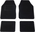 Carpoint mattenset malibu - 4 delig - 2 voormatten - 2 achtermatten - antislip onderkant - verstevigd hakstuk - afgezoomde randen - zwart