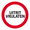 Carpoint bord uitrit vrijlaten ø 24 cm – kunststof – opvallend rood wit zwart – eenvoudige montage