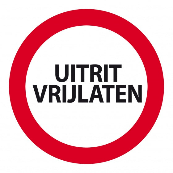Carpoint bord uitrit vrijlaten ø 24 cm – kunststof – opvallend rood wit zwart – eenvoudige montage