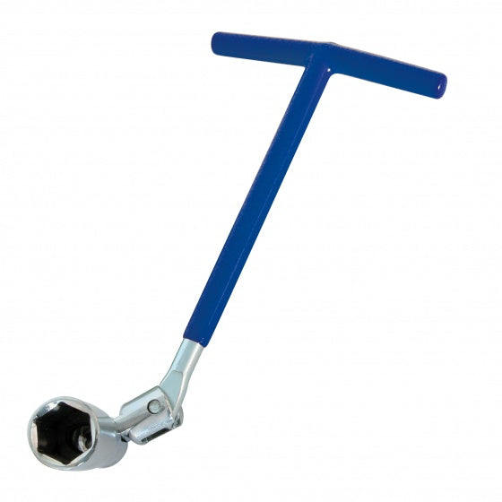 Carpoint bougiesleutel 21 mm – t-grip – scharnierend – staal – ergonomisch – voor moeilijk bereikbare bougies