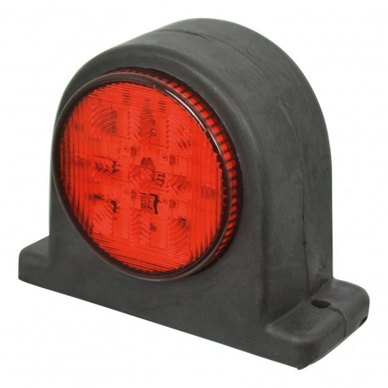 Carpoint led breedtelicht - rechts - rood wit- 10-30 volt - 8 heldere leds – rubberen behuizing - led lamp ø 50mm – kabellengte 20cm - afmeting voet 67x84 mm