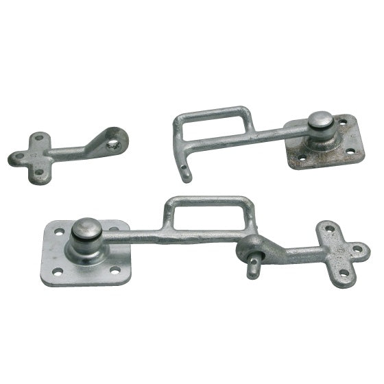 Carpoint klephaaksluitingset – sluiting aanhangerklep linker rechter haak – gegalvaniseerd – voor montage op achterkant of zijkant van de klep – 2 stuks