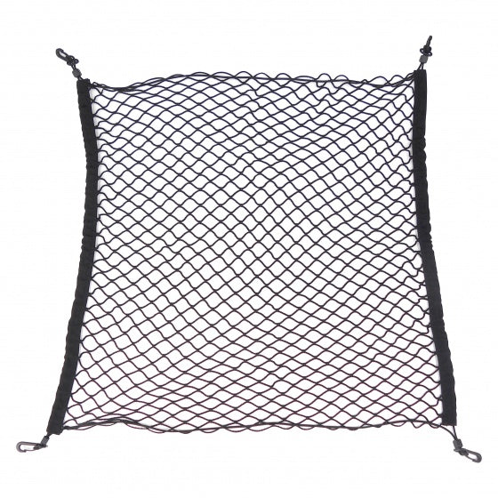 Carpoint kofferbaknet 75x85 cm – elastisch – met 4 haken – universeel – voor vastzetten bagage – polyester – auto accessoire