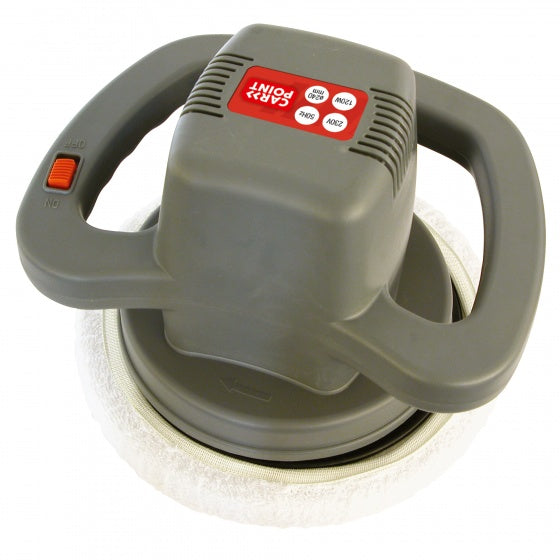 Carpoint poetsmachine 230v 120w – 3100 rpm – inclusief 2 polijstvachten – voor polijsten poetsen – met handgreep – 2 meter kabel